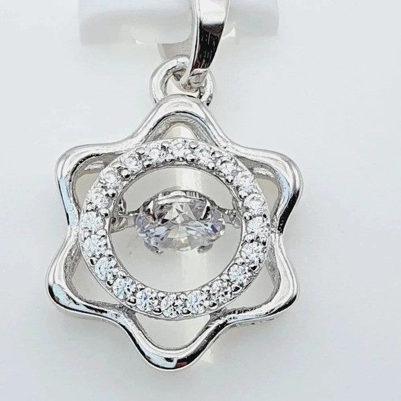 925 Sterling Silver Cubic Zircon Pendant for Women/Girls, US925P1114 - Picture 5 of 7